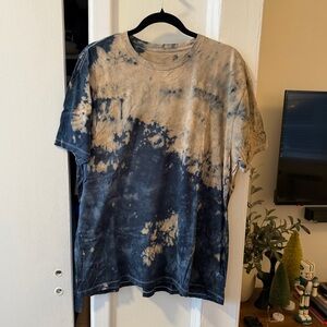 Urban Outfitters Tie-Dye T-Shirt - Blue and Tan